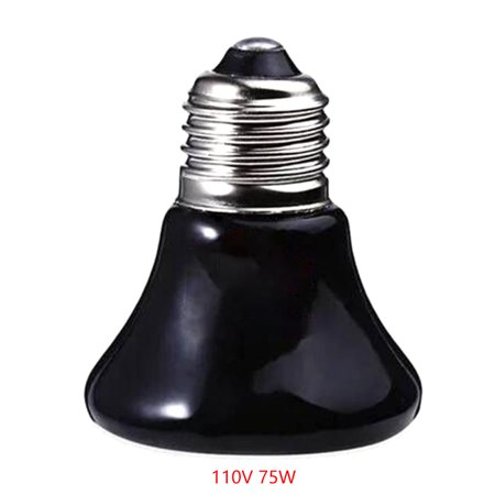 PetHome Infrared Ceramic Heat Emitter Bulb No Light Terrarium Reptile Amphibians Pet Brooder Heating Bulb 110V 75W