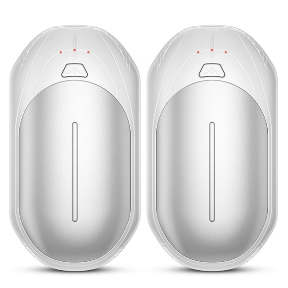 Calentadores de manos UNIHAND AI recargables, 6000 mAh, paquete de 2 unidades, color blanco