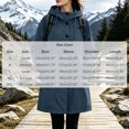 Luvrsol Women's Hooded Mid Length Trench Rain Coat Long Sleeve Button ...
