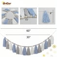 thumbnail image 2 of Borla Garland DrCor hecha a mano, hilo azul y blanco, decoración de pared, 2 of 6