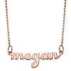 Personalized Planet Women's Rose Gold over Sterling Script Lowercase Nameplate Necklace