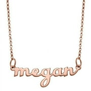 Personalized Planet Women's Rose Gold over Sterling Script Lowercase Nameplate Necklace