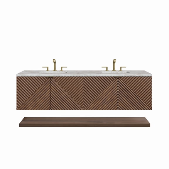 James Martin Vanities D200-V72-3Vsl Marcello 72" Double Basin Wood Vanity Set - Chestnut
