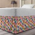 thumbnail image 1 of Kites Bed Skirt, Geometric Colorful Kites Vintage Nostalgic Summer Toys Nursery Kids Toddler Cartoon, Elastic Bedskirt Dust Ruffle Wrap Around for Bedding Decor, 4 Sizes, Multicolor, by Ambesonne, 1 of 2
