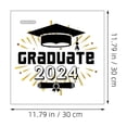 thumbnail image 2 of OULII 1Set Graduation Stickers PVC Square for Graduation Season Home Decoration 11.8x11.8in, 2 of 8