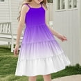 thumbnail image 4 of Nmnitkp Girls Dress Boho Gradient Girl Dresses Flutter Sleeve Tiered A Line Summer Dresses with Pockets Purple,9 Years, 4 of 7
