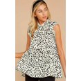 thumbnail image 5 of Women's Tops Casual Floral Print Cap Sleeve Ruffle Neck Loose Babydoll Shirt Blouse Tunic Top, 5 of 8