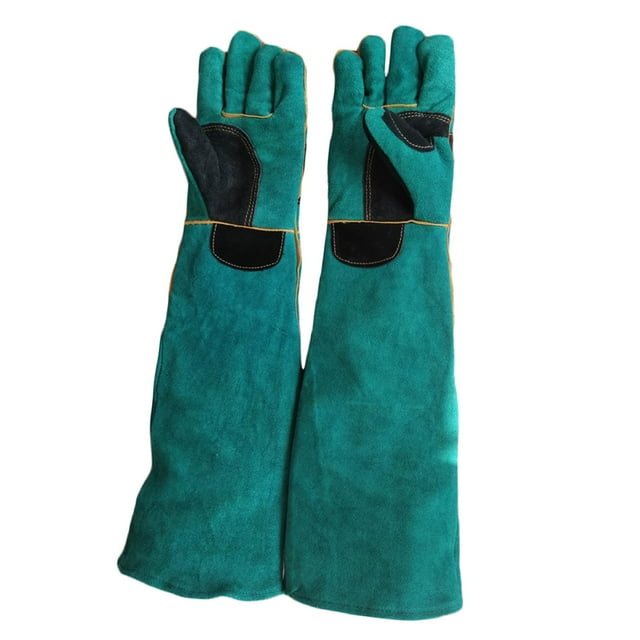 Guantes de protección animal Cuero reforzado contra mordeduras para entrenamiento de mascotas, rasguño de gato, limpiar paño húmedo Guante Sunnimix Guantes protectores