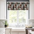 thumbnail image 3 of Rustic Kitchen Valances for Windows,Retro Farmhouse Vintage Country Cabin Moose Deer Bear Rod Pocket Valance Curtain for Bedroom Living Room Cafe，54X18 1 Piece, 3 of 6