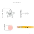 thumbnail image 2 of ANGARA Natural Diamond Plumeria Flower Earrings in 14K White Gold for Women (Size-2.7mm| Color-K| Clarity-I3) | April Birthstone, Anniversary, Jewelry Gift for Women | Natural Diamond Earrings, 2 of 7