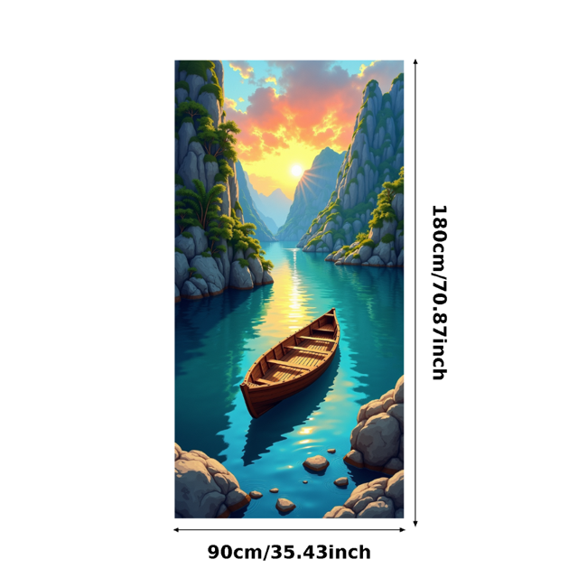 Scenic Mountain Lake Landscape Backdrop Banner for Party Decorations Photography Props Event Backgrounds Studio Setups Vacation Themed Parties