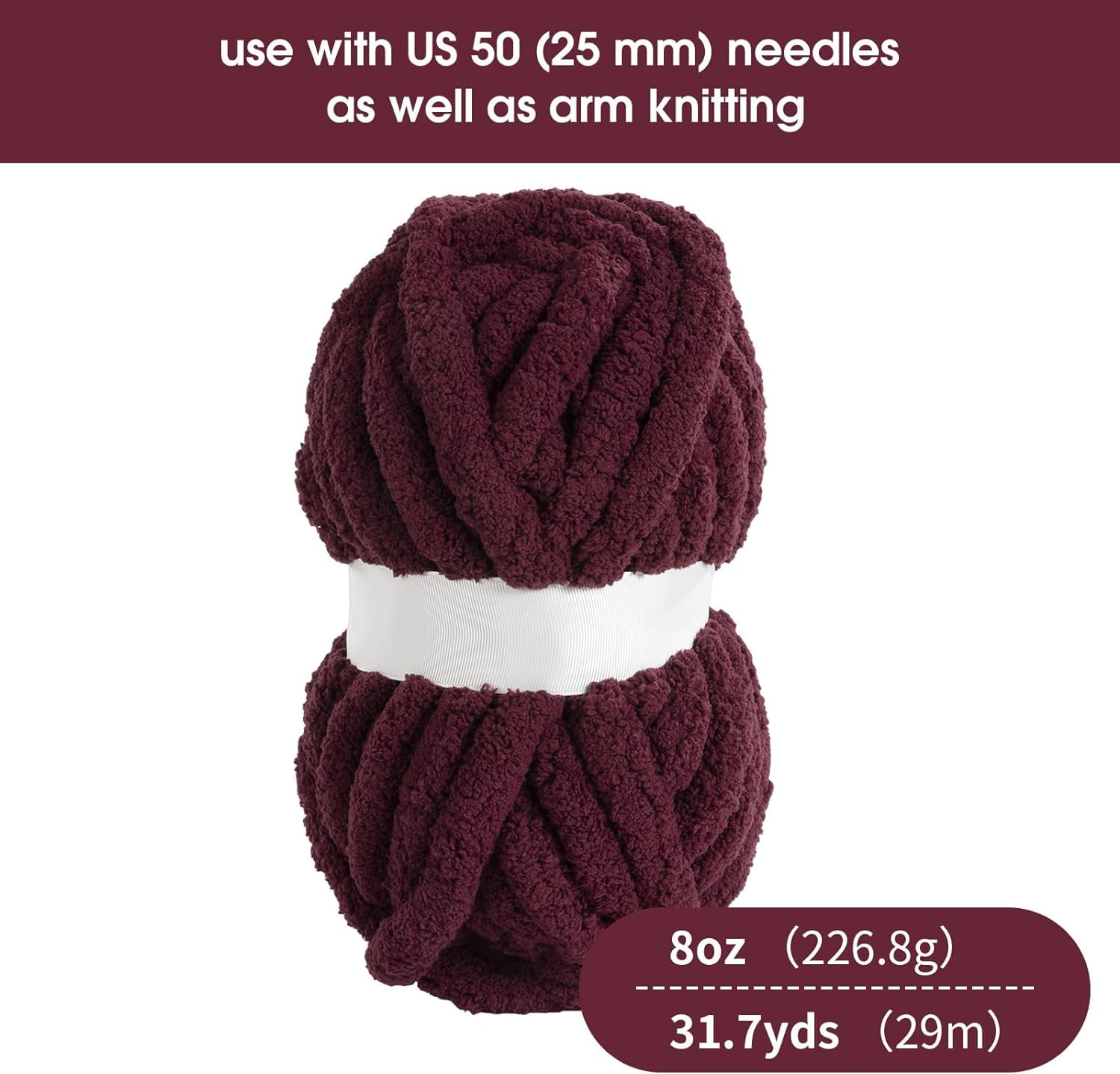 8Pcs Assorted Chunky Yarn for Crocheting,Super Bulky Large Soft Fluffy Yarn,Plush Fuzzy Yarn,Thick Chenille Yarn for Hand Knitting/Arm Knitting(27yds,8 oz Each Skein)
