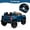 Blue, variant on Rugerasy Powered Ride-Ons,2 Seaters Ride On Car, 24V Electric Car with Remote Control, 2 Motors Battery Powered 21IN Extra Large Seats,LED Headlights, Music, Ride On Toys,Black