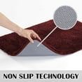 thumbnail image 3 of Bathroom Rug Non Slip Bath Mat for Bathroom (16 x 24, Red) Water Absorbent Soft Microfiber Shaggy Bathroom Mat Machine Washable Bath Rug for Bathroom Thick Plush Rugs for Shower, 3 of 6