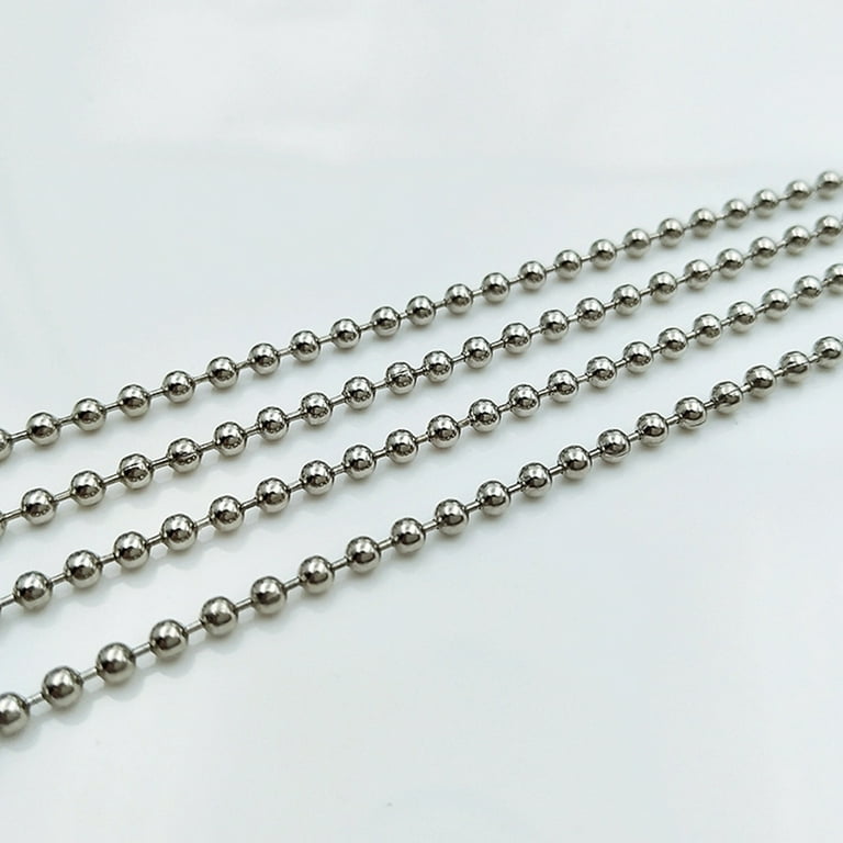 BESTONZON 100pcs Long Bead Connector Clasp Ball Chain BESTONZON 100pcs Long Bead Connector Clasp Ball Chain