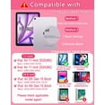 thumbnail image 2 of 7 Rainbow Backlight Rechargeable Detachable Keyboard Kit with Silent Mouse, 360 Swivel Magnetic Stand Case & Pencil Holder for iPad Air 4/5/6/7 10.9/11 M Series,Pink, 2 of 9