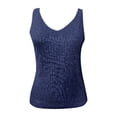 thumbnail image 4 of Wang6 Women Sequin Tank Tops Plus Size Sparkly Deep V Neck Summer Cami Tops Trendy Loose Fit Sleeveless T Shirts Tees Navy S, 4 of 4