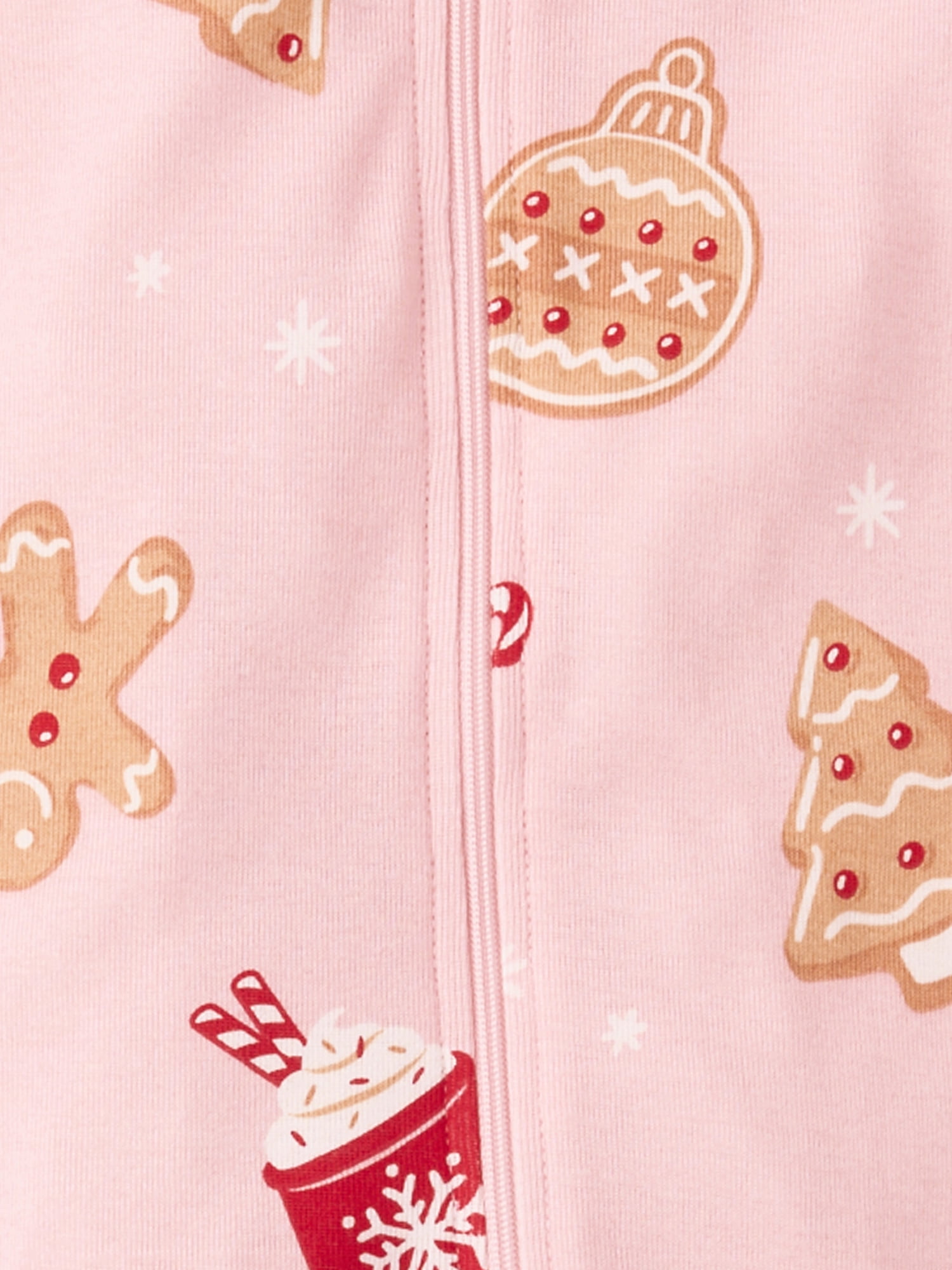 The Children's Place Baby And Toddler Girls Long Sleeve Gingerbread Snug Fit Footed PJs, Sizes NB-18M