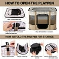 thumbnail image 4 of BEBANG Pet Playpen, Foldable Portable Dog Cat Playpens Exercise Kennel Tent, Removable Shade Cover, Indoor Outdoor Travel Camping Use(M), 4 of 9