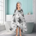 thumbnail image 6 of Gray Highland Cow Hummingbird Pattern Hooded Bath Towel，60"x35" for Ages 3 To 12 Kids, Quick Dry Lightweight Soft Microfiber Hood Beach Towel Cover Up for Kids, 6 of 7