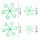thumbnail image 4 of Juego de estacas de soporte de plantas | Soporte de tallos de plástico ajustables de 8 piezas para plantas de interior trepadoras y plantas de jardín | Estacas de ABS reutilizables en verde y rojo, 4 of 8