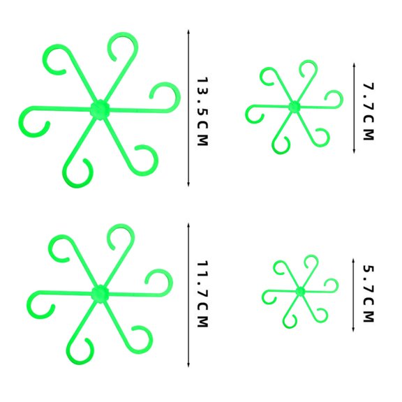 Plant Support Stakes Set | 8pcs Reusable ABS Plastic Climbing Stakes for Indoor Outdoor Houseplants | Adjustable Monstera, Pothos, Peony, Tomato Support Clips | 2 Sizes 2.95” & 2.17” | Green & Red |