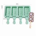 thumbnail image 1 of Molde de silicona for paletas for helado casero, golosinas congeladas y cubitos de hielo, sin BPA, fácil de usar, diseño de 6 cavidades, 1 of 2