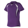 thumbnail image 6 of Alleson Athletic B36085132 Girls Short Sleeve Fastpitch Jersey, Gold & White - Extra Small, 6 of 7