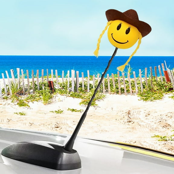 HappyBalls Happy Cowgirl Car Antenna Topper Decor Auto Accessory