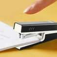 thumbnail image 5 of Office Stapler Large and Small Size | Ergonomic Lever Action Design | Thickened Plastic Multi-Functional Stapler | Slip-Resistant Rubber Base | Smooth Nailing | 1pc | 6.7x4x3cm | Home, Desk, 5 of 6