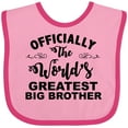 thumbnail image 3 of Inktastic Officially the World's Greatest Big Brother Boys Baby Bib, 3 of 4