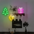 thumbnail image 1 of Christmas Neon Sign USB Powered Tree Santa Claus Snowflake Sock Reindeer Bell Gift Led Light for Christmas Decoration Party Events LED Light for Indoor Decor Kids Room Home (Tree+Gift+Sock), 1 of 8