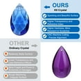 thumbnail image 4 of Uxcell K9 Crystal Pendants Teardrop Beads, 10 Pack 38mm Chandelier Prisms Parts Hanging Beads DIY Lamp Blue, 4 of 6