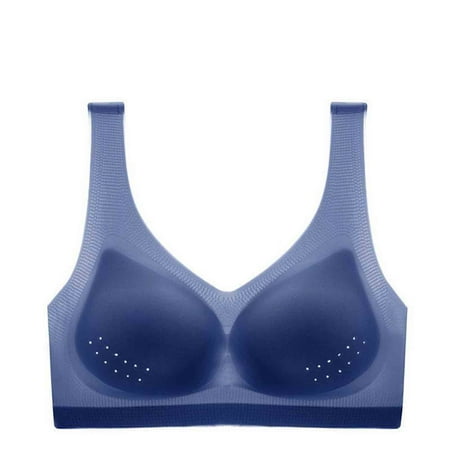 

Lenago Women s Seamed Wirefree Bras Ice Silk Lymp Detoxification And Shaping & Powerful Lifting Bra Non-Marking Comfort Bras Everyday Underwear Bras Size M-5XL on Clearance