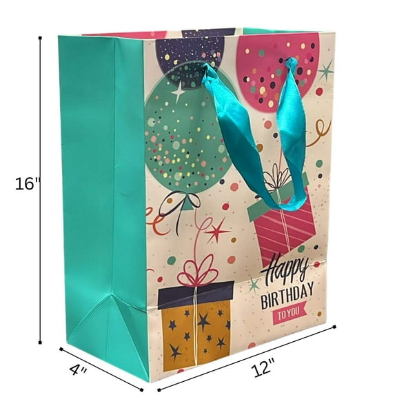 Birthday Gift Bag – Festive and Reusable Bag for Celebrating Special Moments: 1CT
