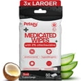 thumbnail image 1 of Toallitas medicadas para mascotas Petazy con clorhexidina al 2%, 50 unidades, 1 of 8