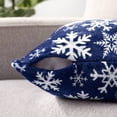 thumbnail image 4 of PAVILIA Holiday Throw Pillow Covers 20x20 Set of 2, Decorative Pillow Cases Bed Sofa Couch, Christmas Winter Accent Decor Cushion Bedroom Living Room, Velvet Square Euro Sham Covers, Snowflake Blue, 4 of 8