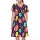 thumbnail image 1 of Easygdp Donuts1 para Vestido Transpirable de Mujer, Vestido Suelto de Manga Corta con Pliegues y Bolsillos para el Verano, 1 of 6