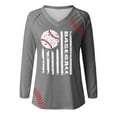 thumbnail image 3 of yunLCZ Womens Long Sleeve Shirts Women's Daily Casual Baseball Long Sleeve Top Womens Long Sleeve Shirts, 3 of 4