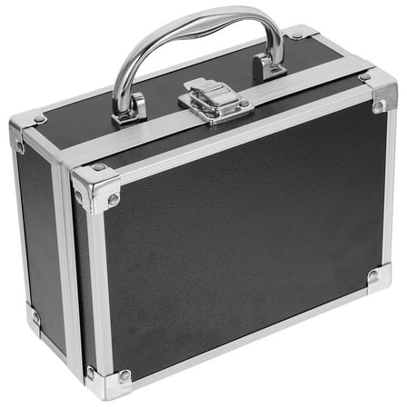 Hemobllo Black Aluminum Briefcase Portable Makeup Case for Tool and Instrument Storage
