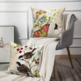 thumbnail image 5 of Spring Flowers Birds Pillow Cover 16x16 Inch,Set of 4 Summer Watercolor Floral Cushion Cases for Couch Sofa Bed Home Decor, 5 of 6