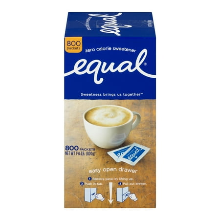 Equal Coffee and Tea Sweetener Sugar Free Sweetener with No Calories Artificial Sugar Replacement Sweetener, 800ct