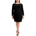 thumbnail image 1 of Emerald Sundae Vestido ajustado con espalda cruzada de moda para mujer negro 20, 1 of 1