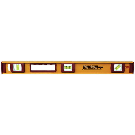 Johnson 24 in. Aluminum I-Beam Level 3 vial