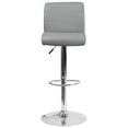 thumbnail image 5 of EMMA + OLIVER Adjustable Height Bar Stool, Gray Vinyl (Set of 2), 5 of 10