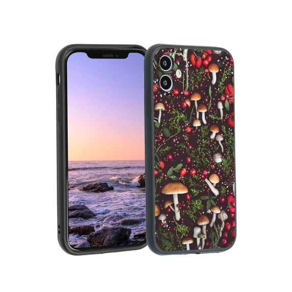Mushroom-Woodland-4 Phone Case, Degined for iPhone 11 Case Men Women, Flexible Silicone Shockproof Case for iPhone 11