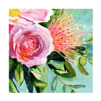 Victoria Borges 'Brushy Floral I' Canvas Art