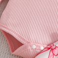 thumbnail image 5 of mgoYE Baby Girls Fall Outfit Ruffle Romper Bow Print Suspender Tutu Skirt Headband 3PCS Infant Toddler Dresses, 5 of 5