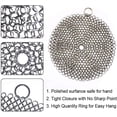 thumbnail image 2 of Limpiador de hierro fundido de acero inoxidable 316 premium, fregador de malla para sartenes de hierro fundido, hornos holandeses presazonados (7 pulgadas), 2 of 5
