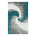 thumbnail image 3 of Unique Loom Soft Touch Shag Collection Area Rug - Selin (5' 3" x 8' Rectangle Turquoise/Gray), 3 of 7